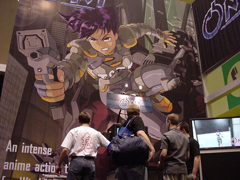 File:Photo of E3 banner of Konoko.jpg