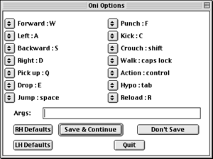 Mac OS Oni startup dialog.png