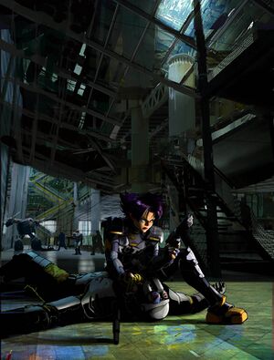 Konoko Crouching by Craig Mullins after Lorraine (early).jpg